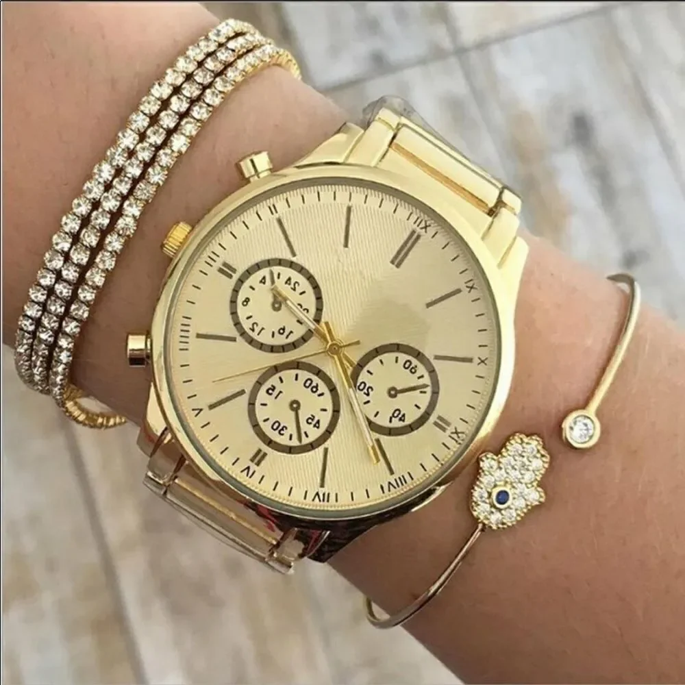 Bracelets Pack (4) Hamsa Rhinestone/ Zinc Alloy